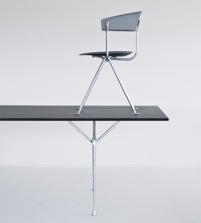 “For Milan Design week 2015, Ronan & Erwan Bouroullec expands their collection with a chair and stool for Magis”