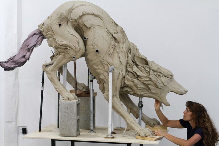 "Contemporary art by Beth Cavener is very strong for the meaning of her animal sculptures."
