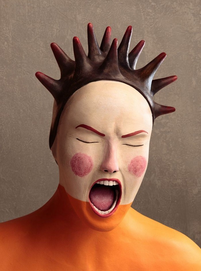 Hand-Sculpted Clay Portraits by Irma Gruenholz