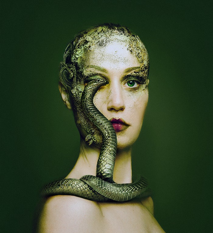 Flora Borsi is a young fine art photographer from Hungary forming a likeness between the animal kingdom and the human form.