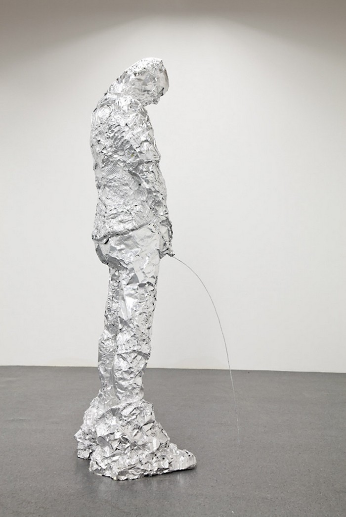 Friedman’s sculpture is recognizable for its  use of everyday materials. Those are the main materials the artist uses
