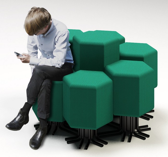 Modular sofa in collaboration with Vitra at Milan design week 2016 I Lobo you8
