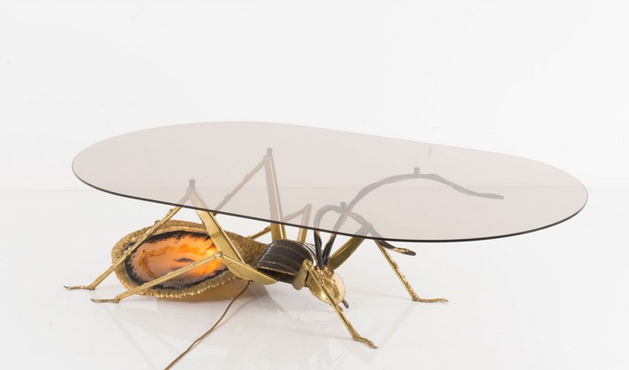 Henri Fernandez left a legacy on design nowadays as the insects are turning back to the trends. Back in the 70's Henri was already designing art furniture.